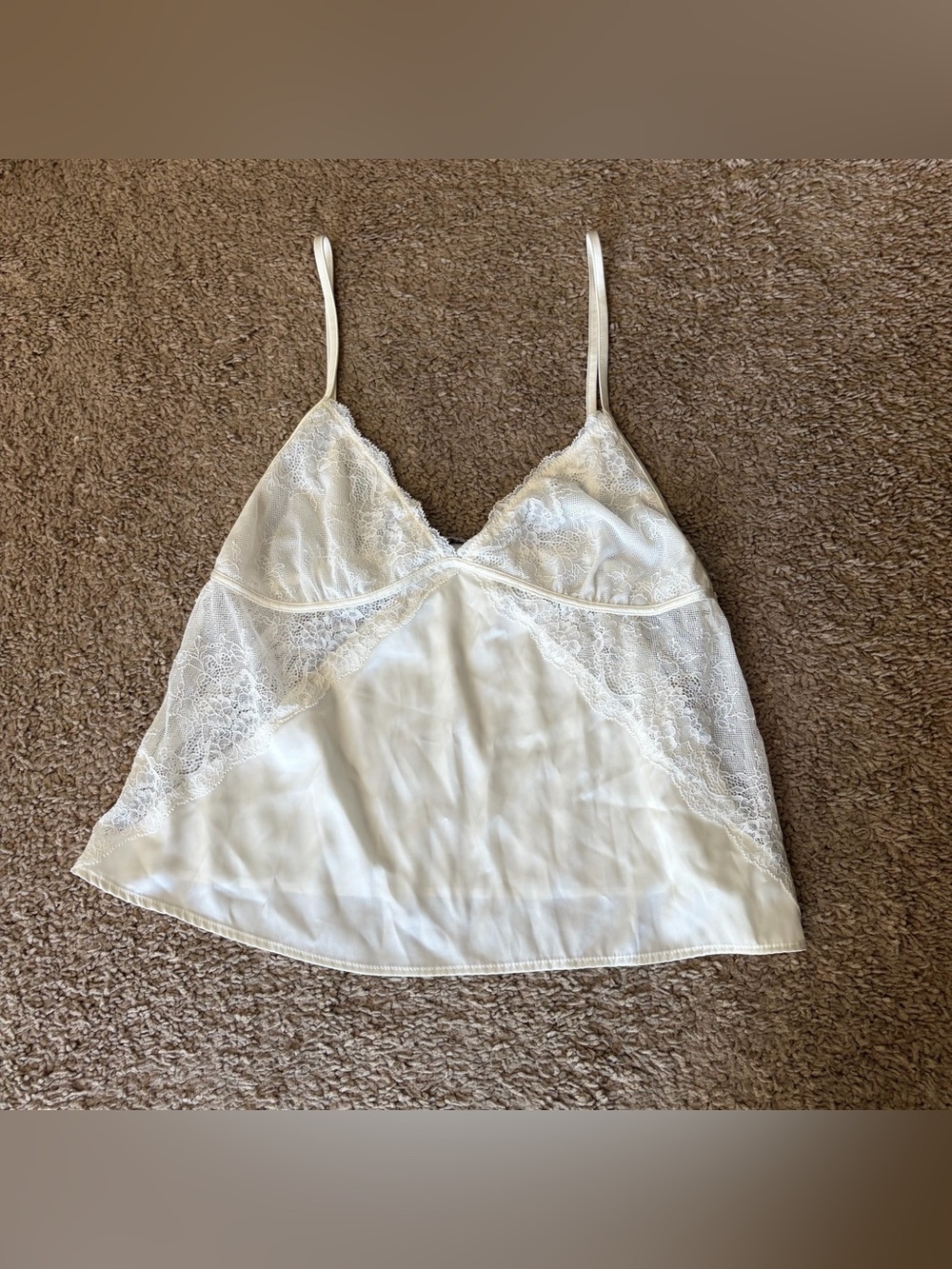 Abercrombie Women’s Sheer Sleep Cami | Pearl | Size Medium - Picture 1 of 12